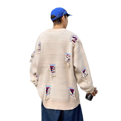 High Street Hole & Patch Knitted Sweater Men