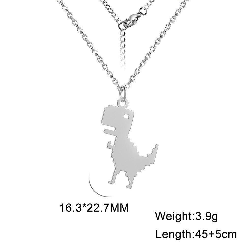 Titanium Steel Cut Cartoon Cute Animal Necklace