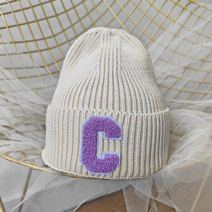 Simple Large C Woolen Cap