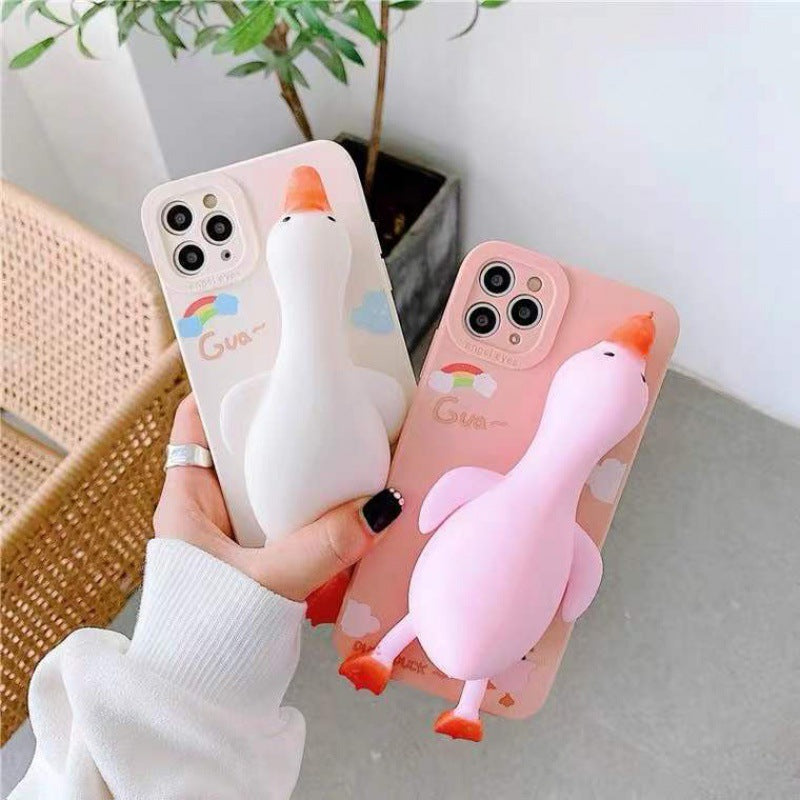 Ins Cartoon Kneading Duck Mobile Phone Shell Silicone