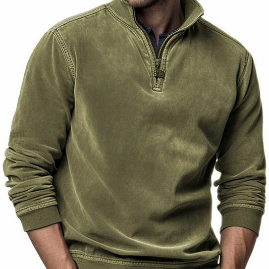 European And American Half Zip Sweaters With Ethnic Style