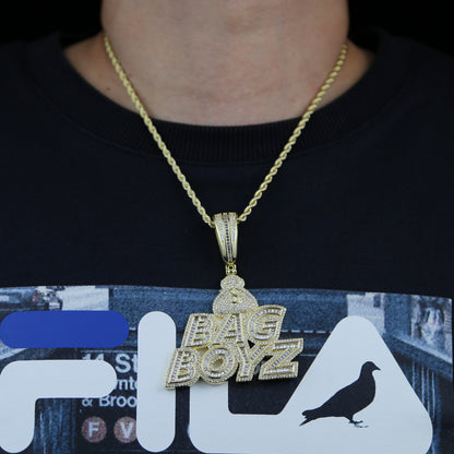 Hip Hop Full Diamond Letter Pendant