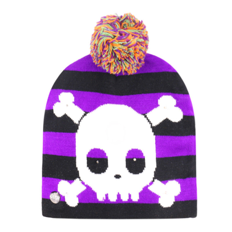 Knitted Pumpkin Ghost Skull Knitted Hat Halloween