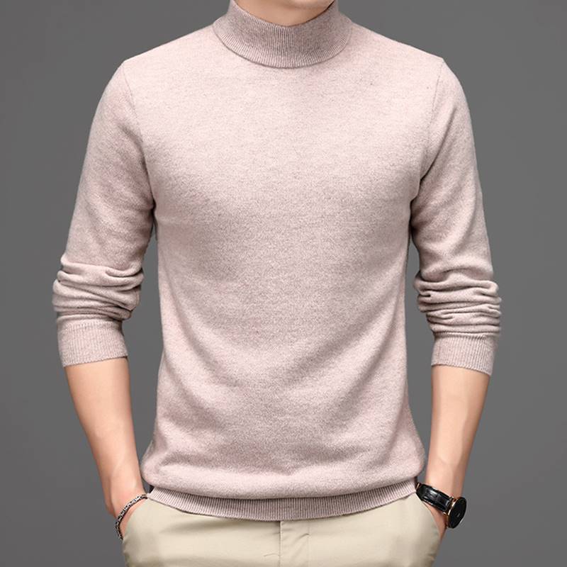 Pure Cashmere Sweater Men's High Neck Thickened Style