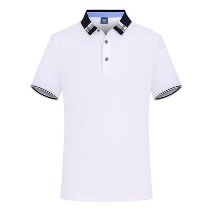 Casual Solid Color Short-sleeved T-shirt Lapel Shirt