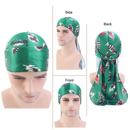 New Hat Artificial Silk Printed Long Tail Pirate Hat