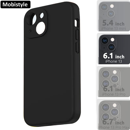 mobistyle Liquid Silicone Case for iPhone 13 Case, Individual Protection for Each Lens Shockproof Rubber Full Body Thickened Design Compatible for iPhone 13 (Purple)