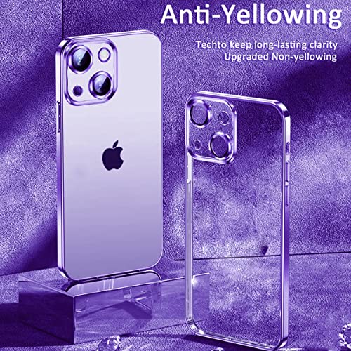 mobistyle Liquid Silicone Case for iPhone 13 Case, Individual Protection for Each Lens Shockproof Rubber Full Body Thickened Design Compatible for iPhone 13 (Purple)