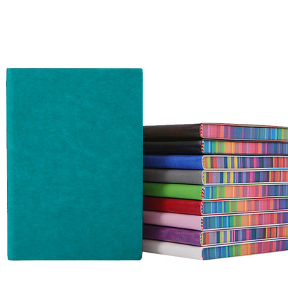 Colorful Rainbow Side A5 Leather Cover Notebook