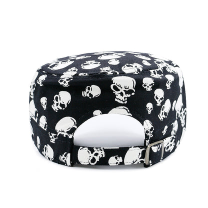 Spring And Summer Multi-skull Printed Outdoor Leisure Hipster Military Cap