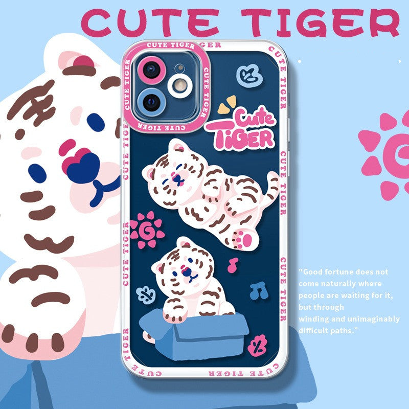 Couple Tiger Phone Case For 13 Right Angle Pro Soft Case