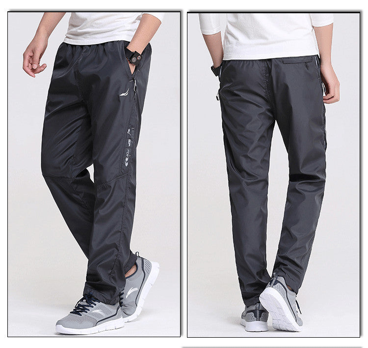 Men's Winter Fleece-lined Quick-drying Polyester Trousers