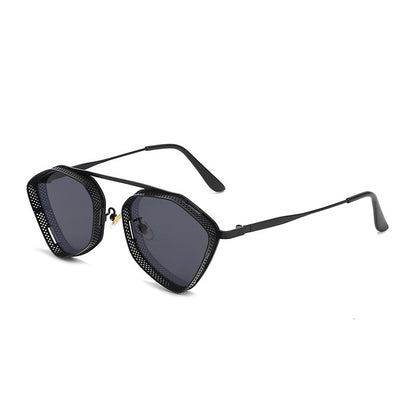 Metal Punk Glasses Steam Polygonal Sunglasses