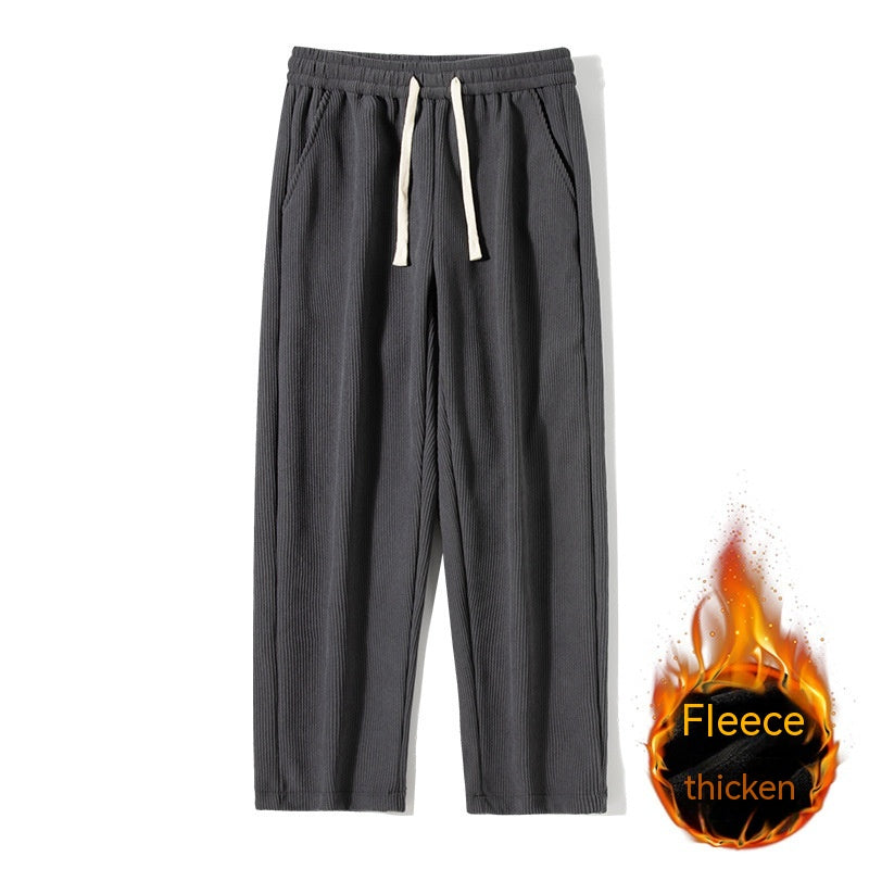 Corduroy Autumn And Winter New Fleece-lined Thick Casual Pants