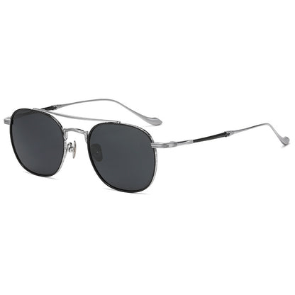 Pure Titanium Sunglasses Small Frame Sun Protection Retro