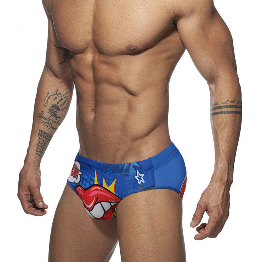 Men's Triangle Bikini Bottoms With Cups