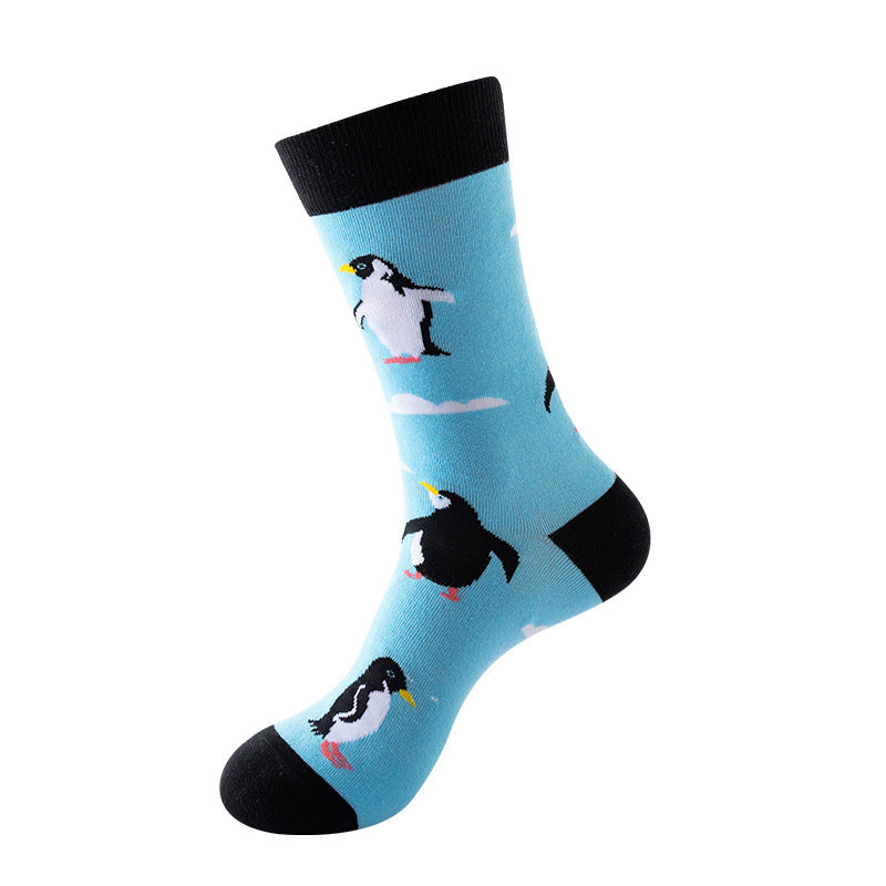 Mid-tube Star Animal Tide Socks