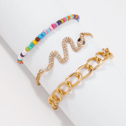 Exaggerated Alloy Thick Chain Multi-layer Bracelet Women European And American Fashion