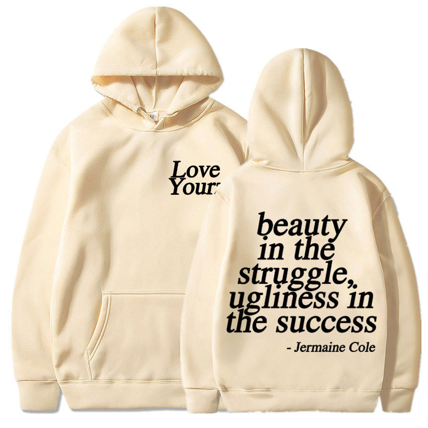 Cole Dreamville Love Yourz Lyrics Print Hooded Vintage Fas