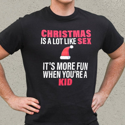 European And American Christmas Is Like Sex T-shirt Digital Printing