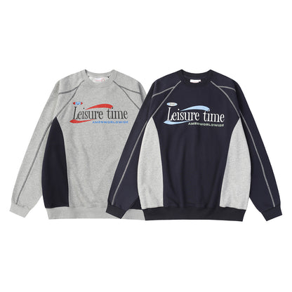 Retro Raglan Jersey Style Couple Casual Long Sleeve