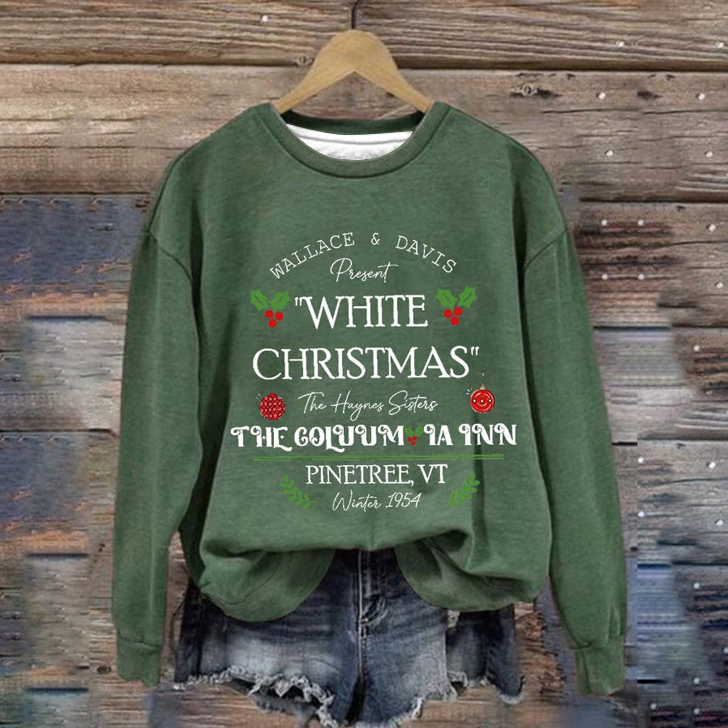 Autumn Winter New Pullover Digital Printing Women's Christmas Street Trend Round Neck Top