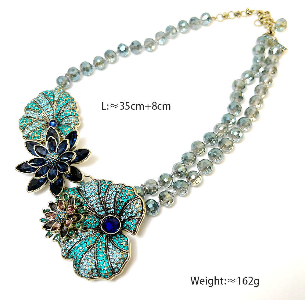 Vintage Western Antique Flower Necklace For Women