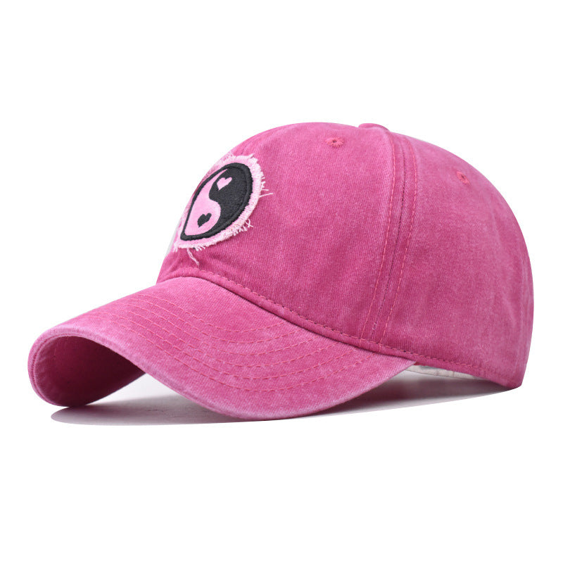 Pure Cotton Washed Old Gossip Embroidered Baseball Cap