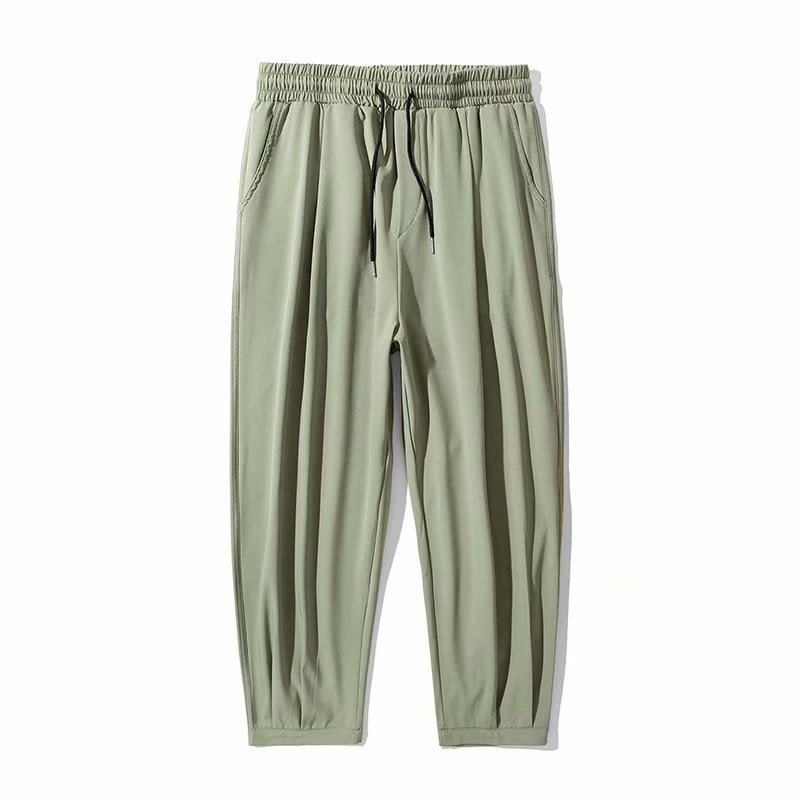 Spring And Summer Men's Ice Silk Casual Loose Trousers