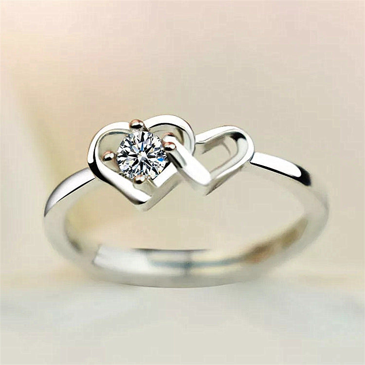 Heart Shaped Love Hollow Ring For Women