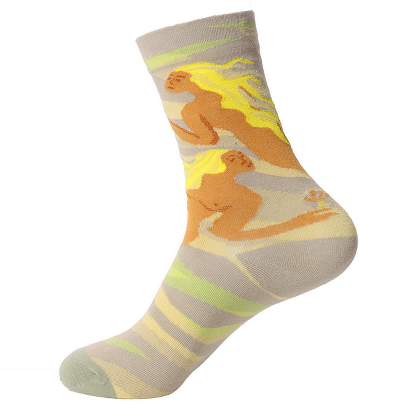 Renaissance Men And Women Mid-calf Spring And Autumn Cotton Sock