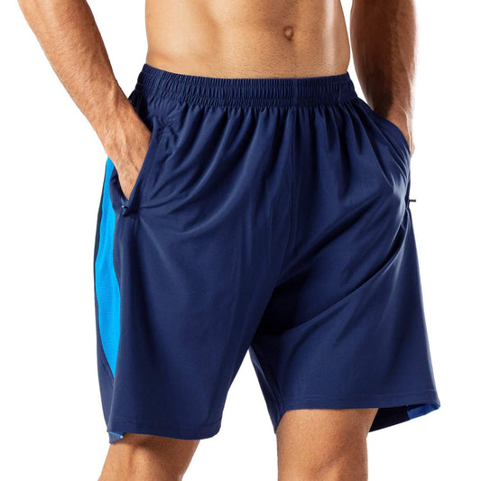 Stitching Solid Color Men's Casual Shorts