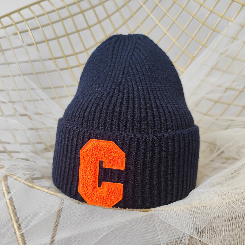 Simple Large C Woolen Cap