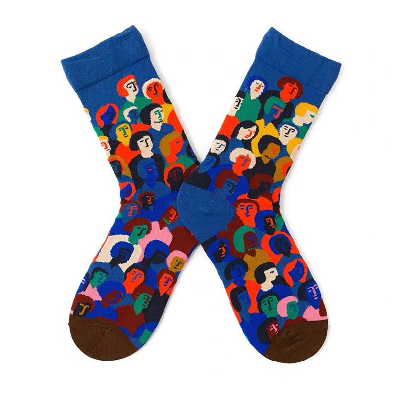 Artistic Women's Socks Jacquard Street Sesh Retro