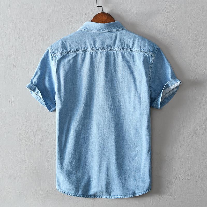 Summer Cotton Denim Shirt Coat For Men