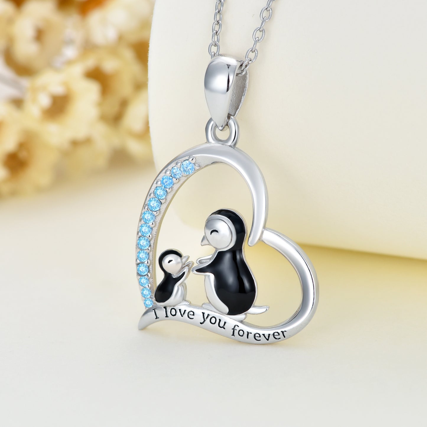 Penguin Necklace Sterling Silver Penguin Jewelry Gifts for Women Daughter Mother