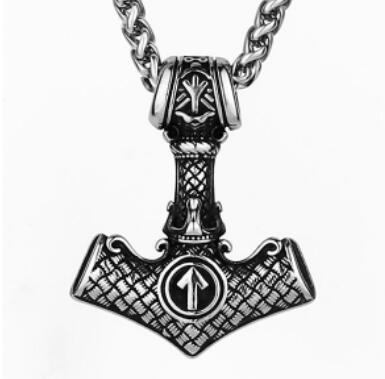 Viking Aoding Triangle Rune Titanium Steel Pendant