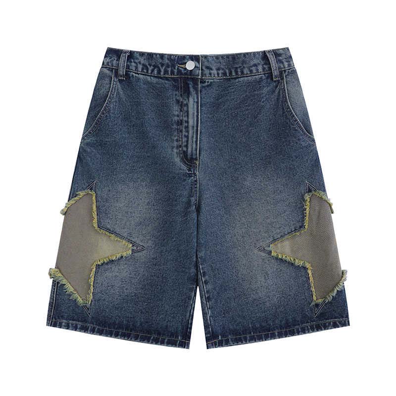 American High Street Star Patch Denim Shorts