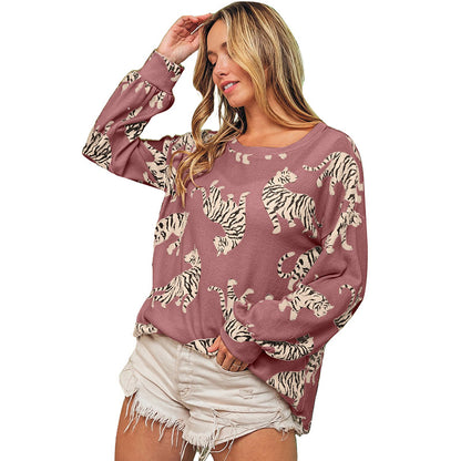 Personalized Printed Loose Body Covering Sweater For Women