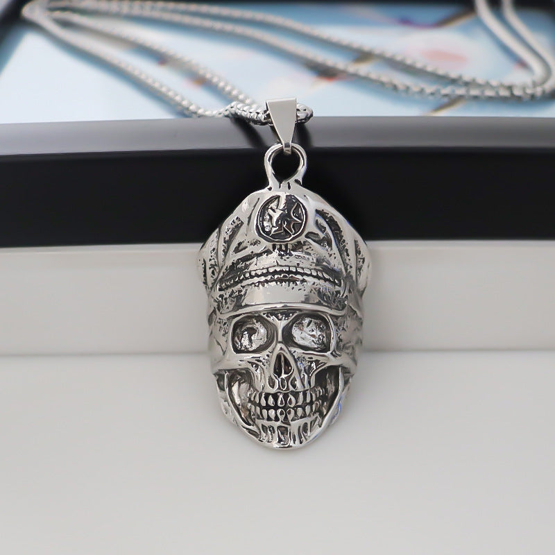 Skull Pope Pendant Men's Simple Alloy Necklace