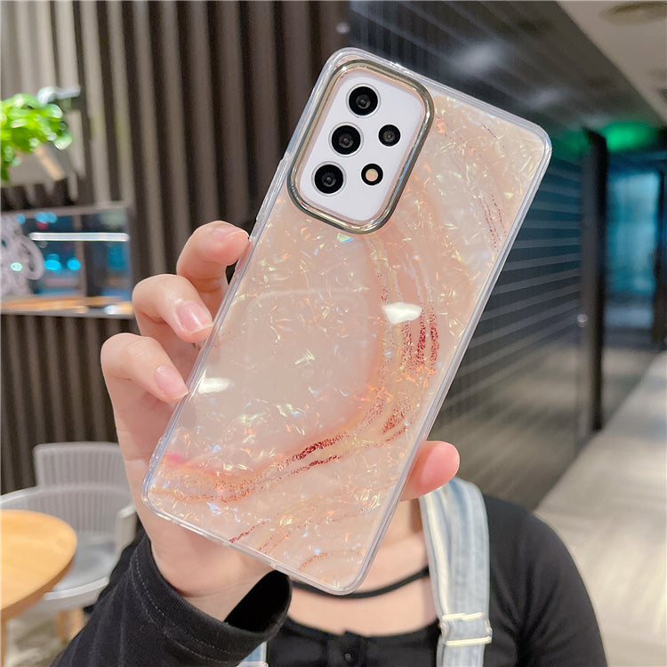 Kauri Watercolor Marble Rainbow Fish Scale S22 Phone Case S22 Anti Fall Case S22 Protective Case S21FE Mobile Phone Case