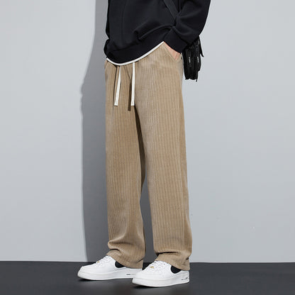 Fleece-lined Thickened Corduroy Pants Men's