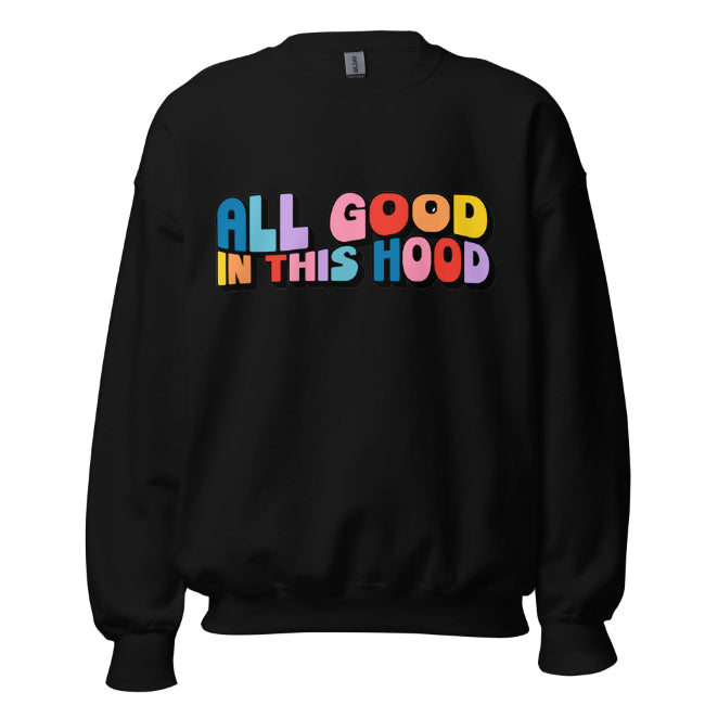 European And American Design Cartoon Letter Crew Neck Sweatshirt