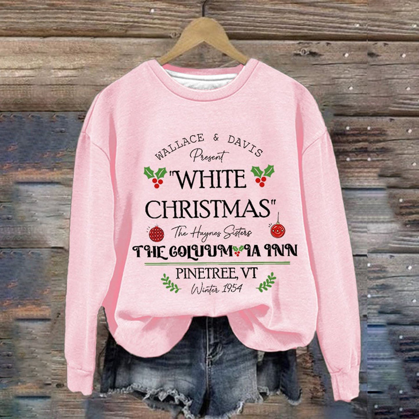 Autumn Winter New Pullover Digital Printing Women's Christmas Street Trend Round Neck Top