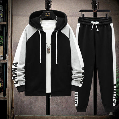 Casual Sports Suit Men's Loose Sportswear Hooded