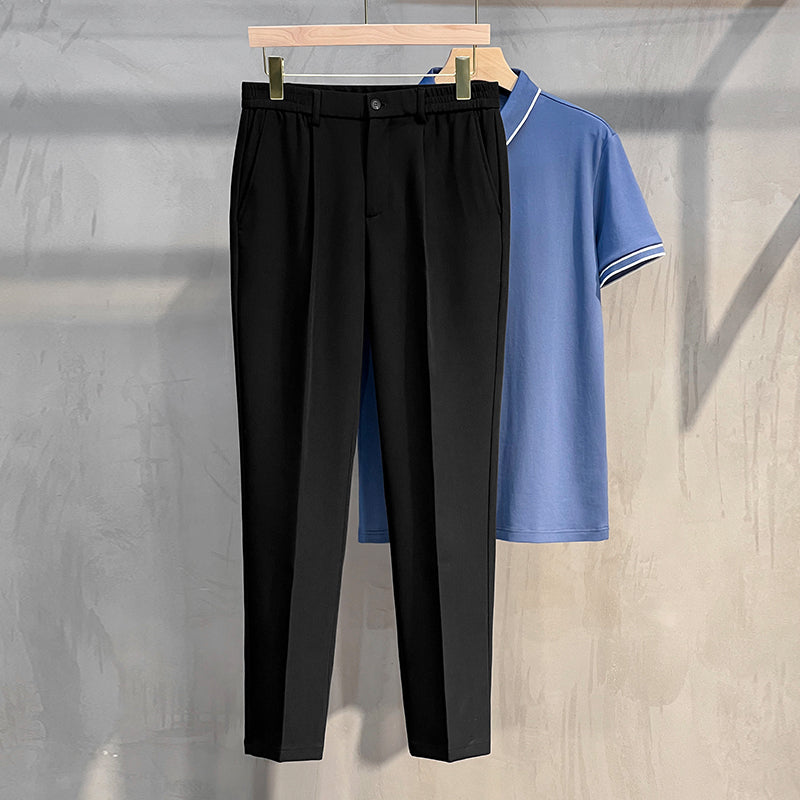 Woolen Trousers For Men's Business And Leisure Straight Sleeves