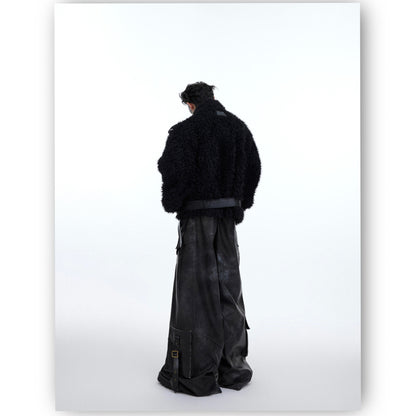 Heavyweight Deconstructed Plush Fur Cotton Jacket