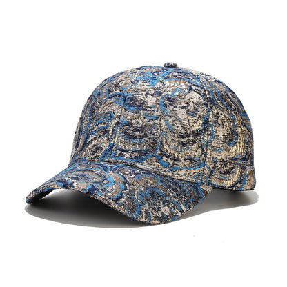 Gold Line Sun Protection Baseball Cap New Floral Duck Tongue