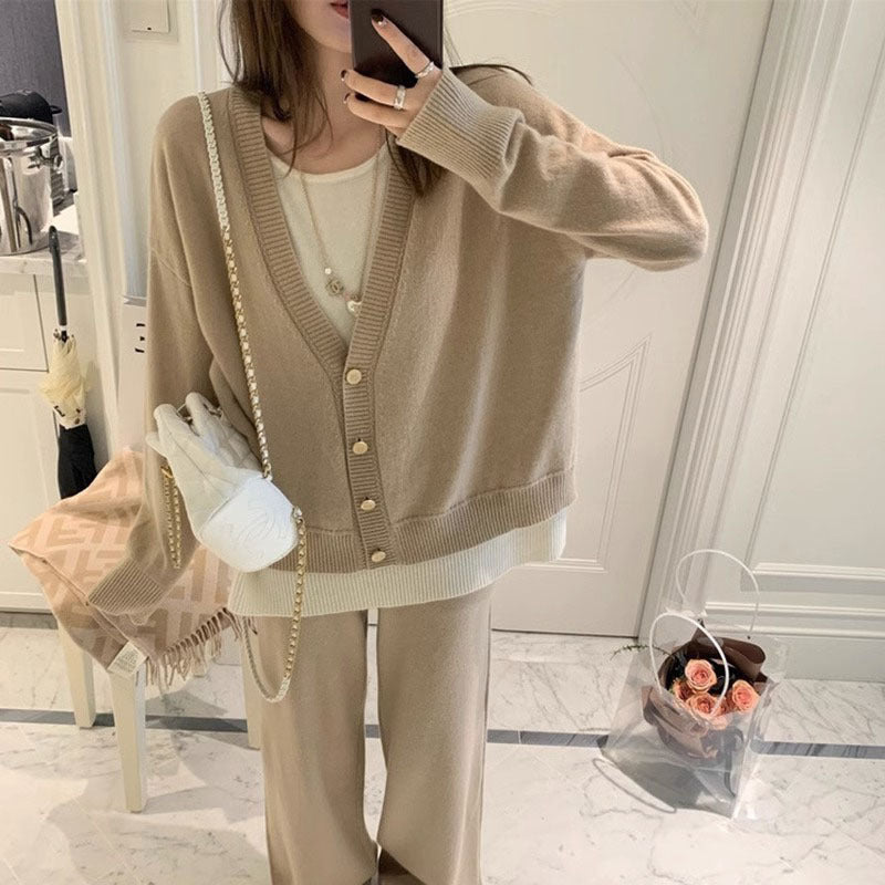 Knitting Suit Women Autumn And Winter Lazy Style Loose