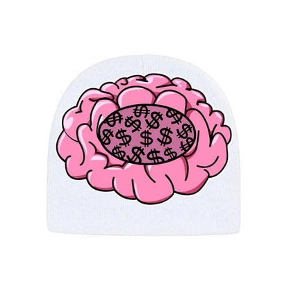 Y2g Retro Beanie Brain Print Knitted Hat